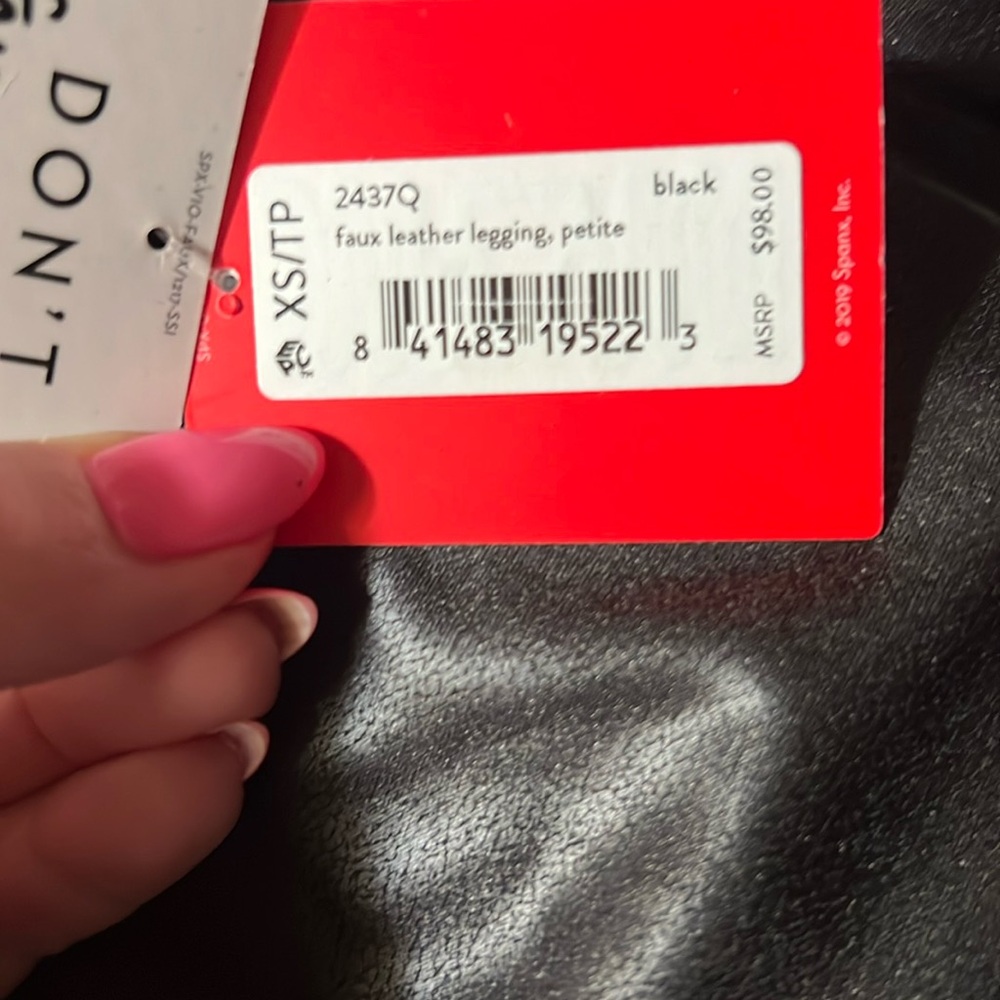 Spanx Petite Faux Leather Legging